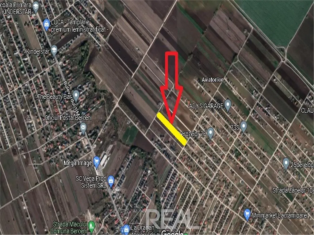 Loturi de vanzare 470 mp comuna Berceni - drum asfaltat, utilitati — 2