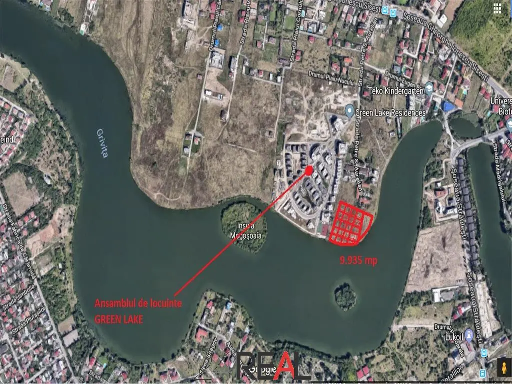 Vanzare teren Baneasa-Sisesti 9.935 mp pe malul lacului Grivita — 2