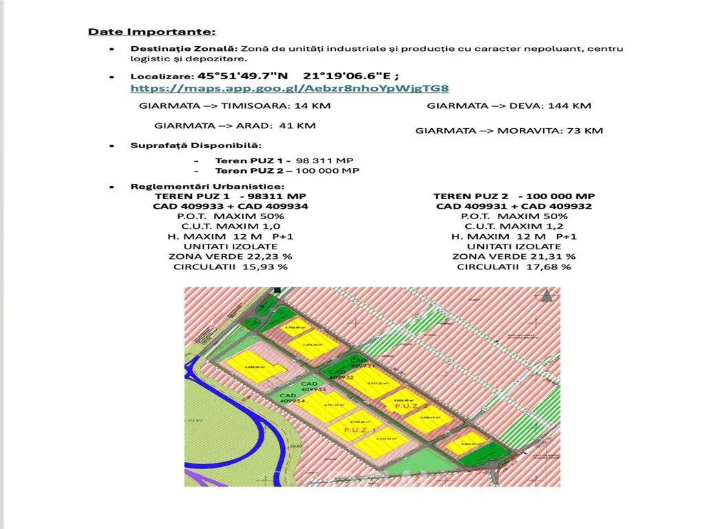 Teren industrial A1 Giarmata, Timisoara 2 loturi 98.000m & 100.000mp — 3